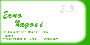 erno magosi business card