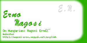 erno magosi business card